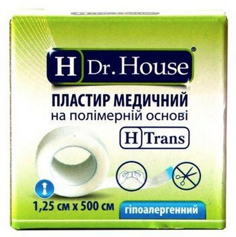 Пластир медичний "H Dr. House" на полімерній основі 1,25 см x 500 см